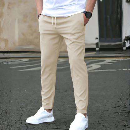 Niki | Men's Stretch Trousers with Drawstring Waist