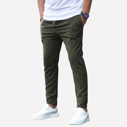 Niki | Men's Stretch Trousers with Drawstring Waist