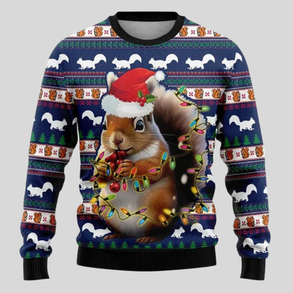 Men's Festive Holiday Animal Knit Sweater