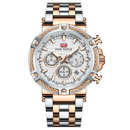 Niki | Men's Chronograph Watch with Bezel Detail
