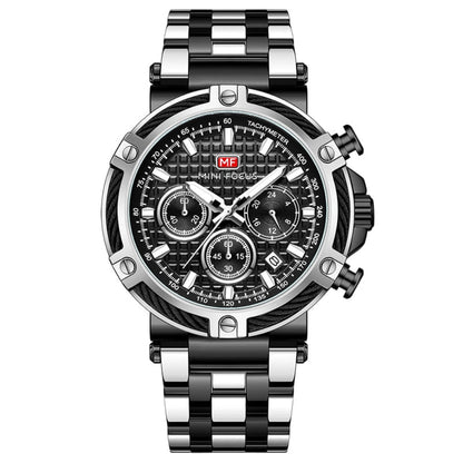 Niki | Men's Chronograph Watch with Bezel Detail
