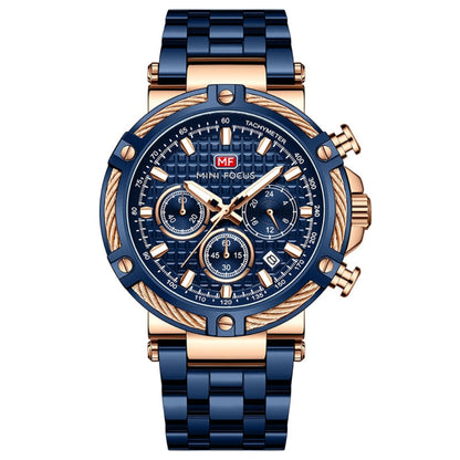 Niki | Men's Chronograph Watch with Bezel Detail