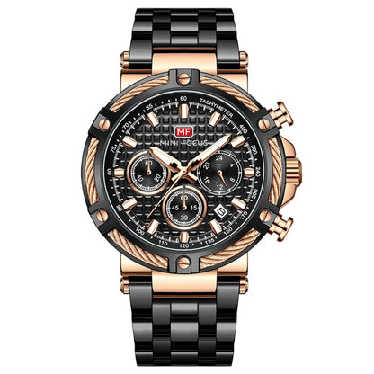 Niki | Men's Chronograph Watch with Bezel Detail