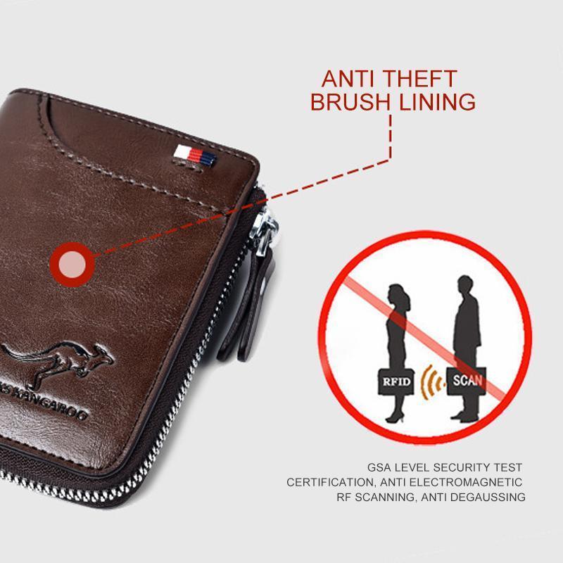 Niki | Men's Slim RFID Blocking Zippered Wallet