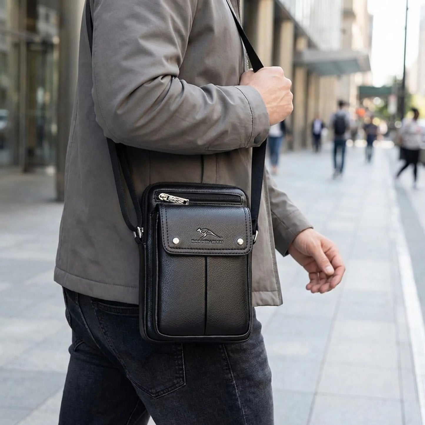 Niki | Men's Crossbody Bag with Front Flap Pocket