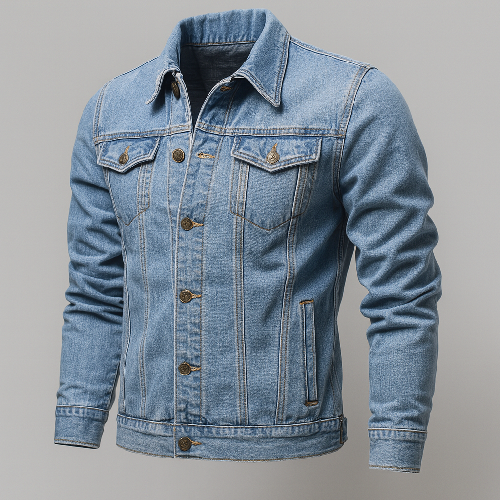 Men's Classic Durable Denim Trucker Jacket