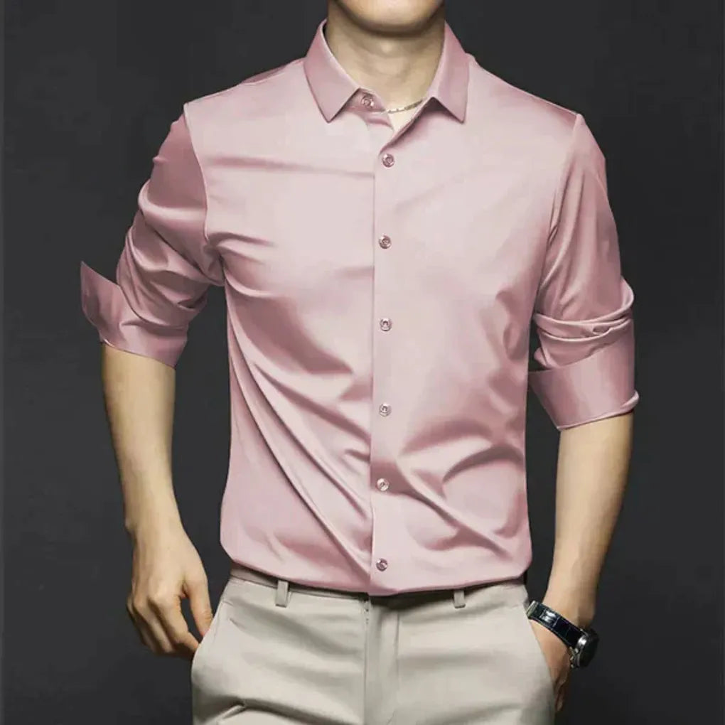 Men's Wrinkle-Free Long Sleeve Dress Shirt