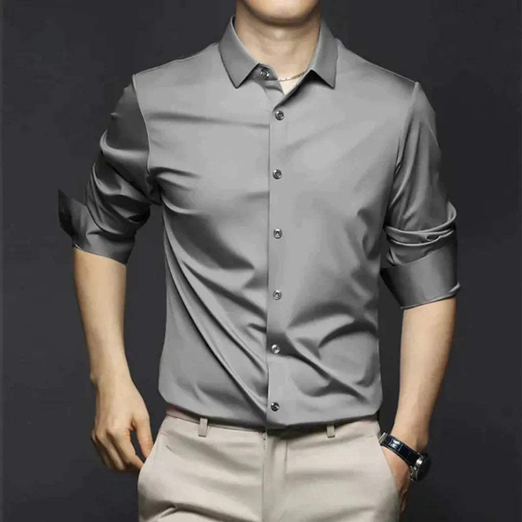 Men's Wrinkle-Free Long Sleeve Dress Shirt