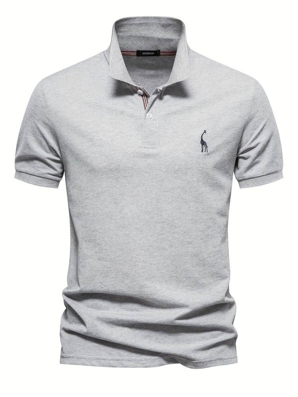 Breathable Embroidered Polo Shirt