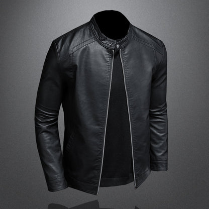 Men's Essential Faux Leather Moto Jacket