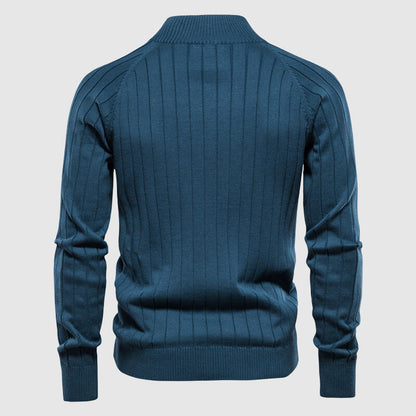 Men's Textured Full-Zip Comfort Cardigan