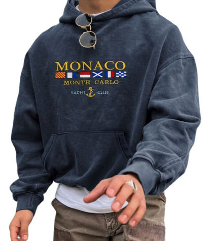 Men's graphic hoodie with nautical club design