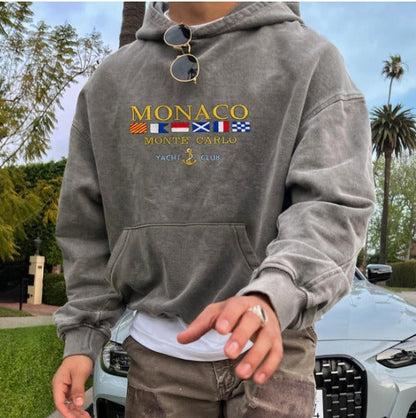 Men's graphic hoodie with nautical club design