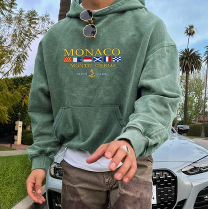 Men's graphic hoodie with nautical club design
