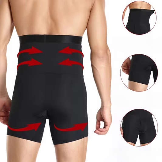 Men's High-Waisted Support Compression Shorts