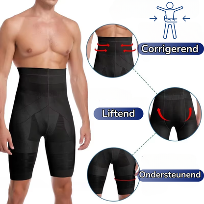Men's High-Waisted Support Compression Shorts