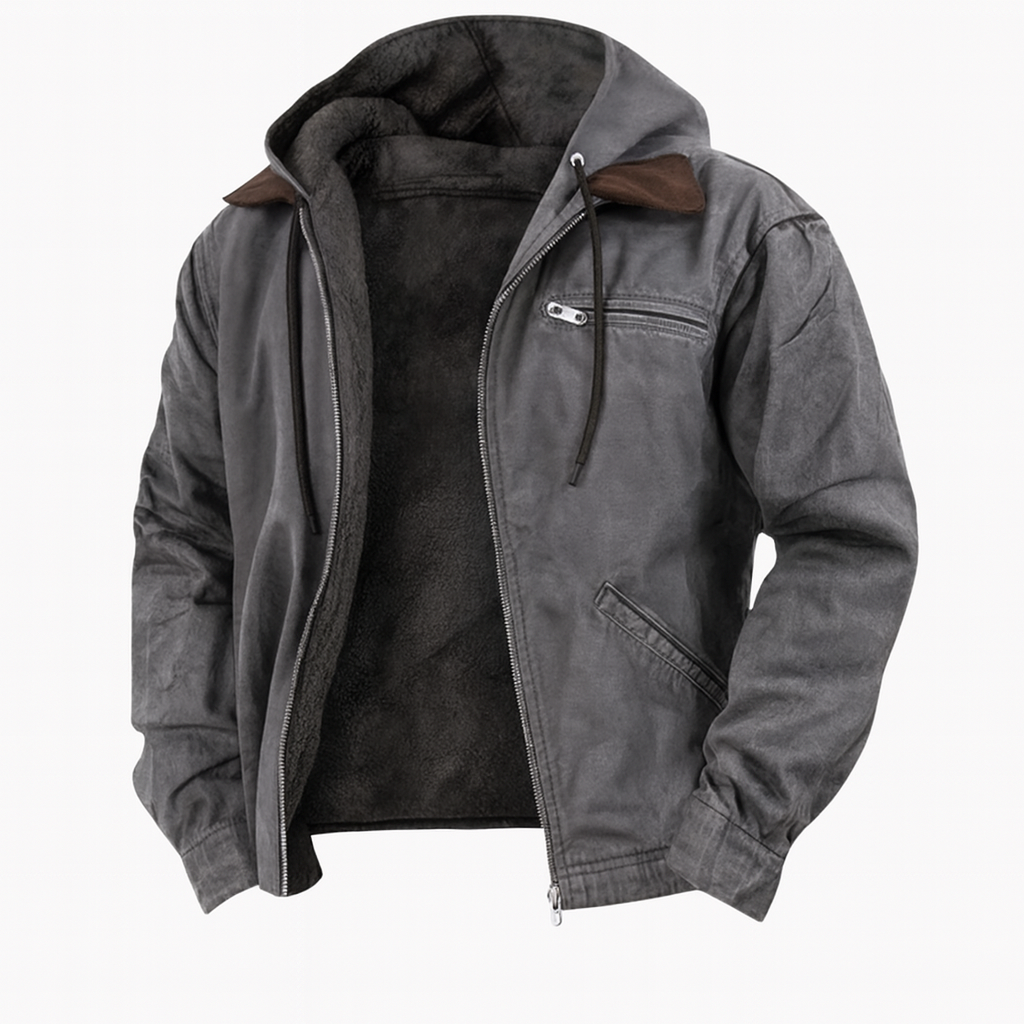 Warm Sherpa Lined Hooded Jacket