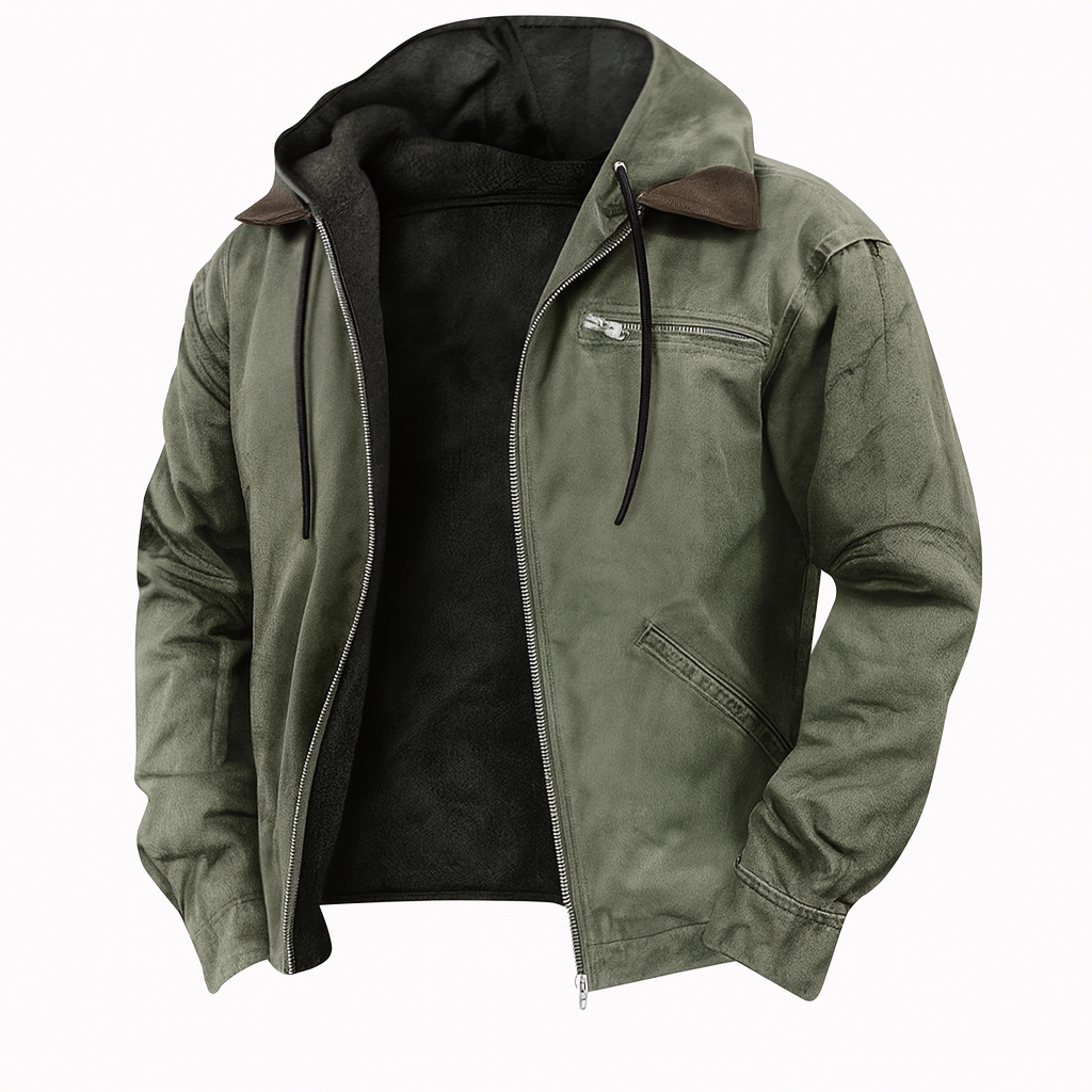 Warm Sherpa Lined Hooded Jacket