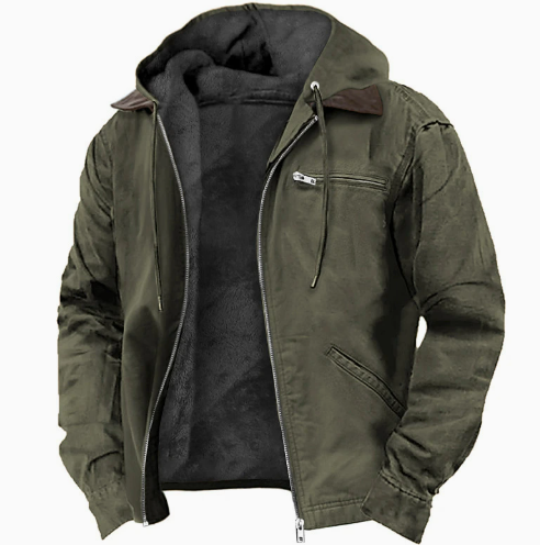 Men's Hooded Outdoor Jacket: Weather-Resistant