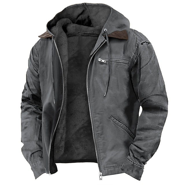 Men's Hooded Outdoor Jacket: Weather-Resistant