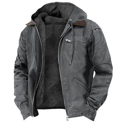 Men's Hooded Outdoor Jacket: Weather-Resistant