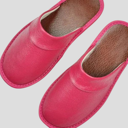 Mens Leather Mules with Cushioned Insole