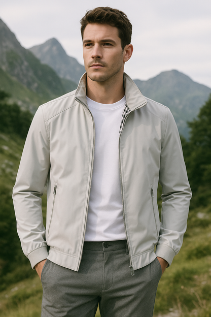 Lightweight Wind-Resistant Bomber Jacket