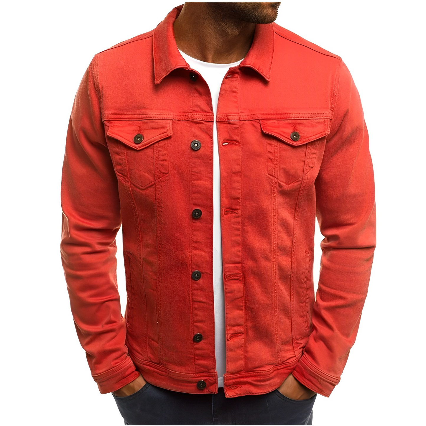 Men's Casual Lightweight Denim Jacket