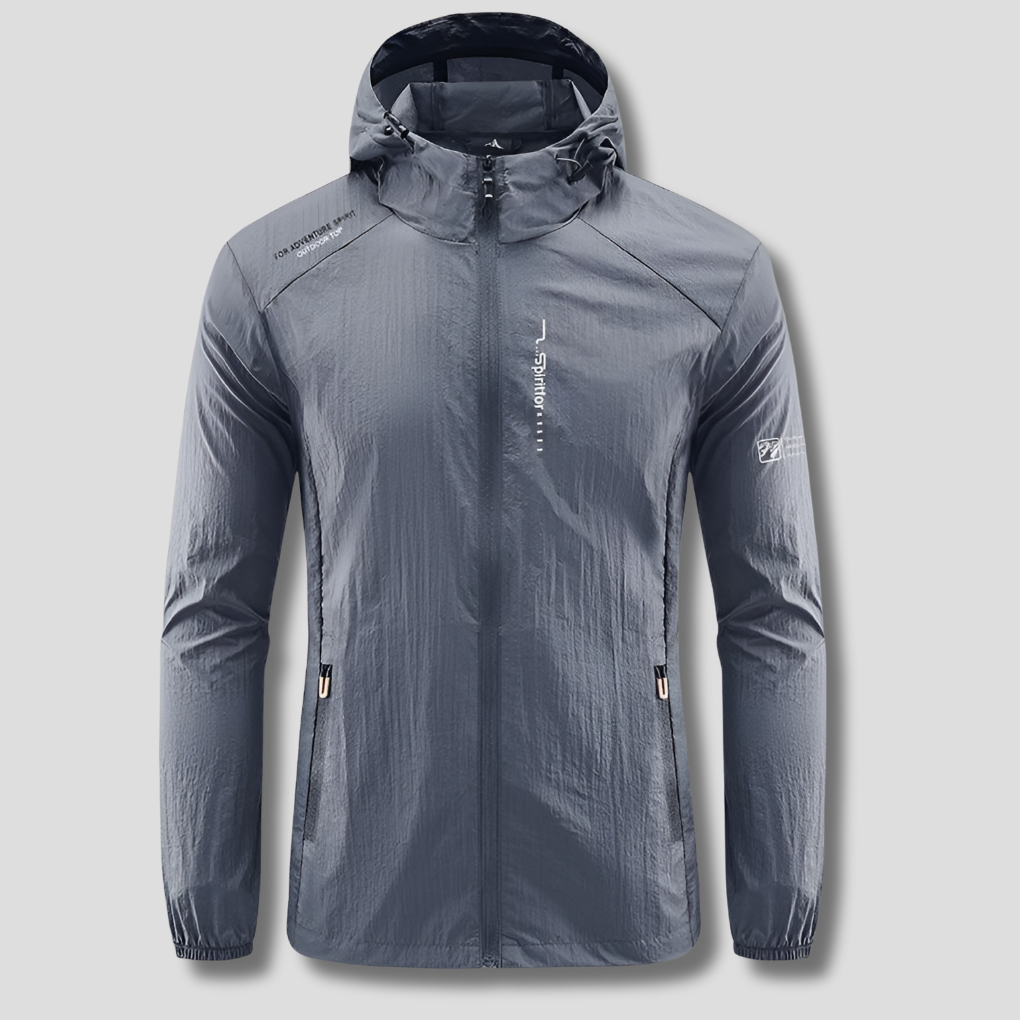 Men's Lightweight Hooded Windbreaker Jacket