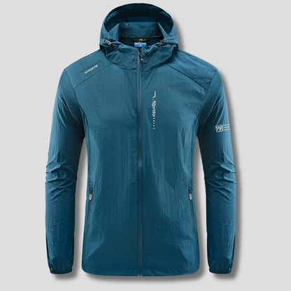 Men's Lightweight Hooded Windbreaker Jacket