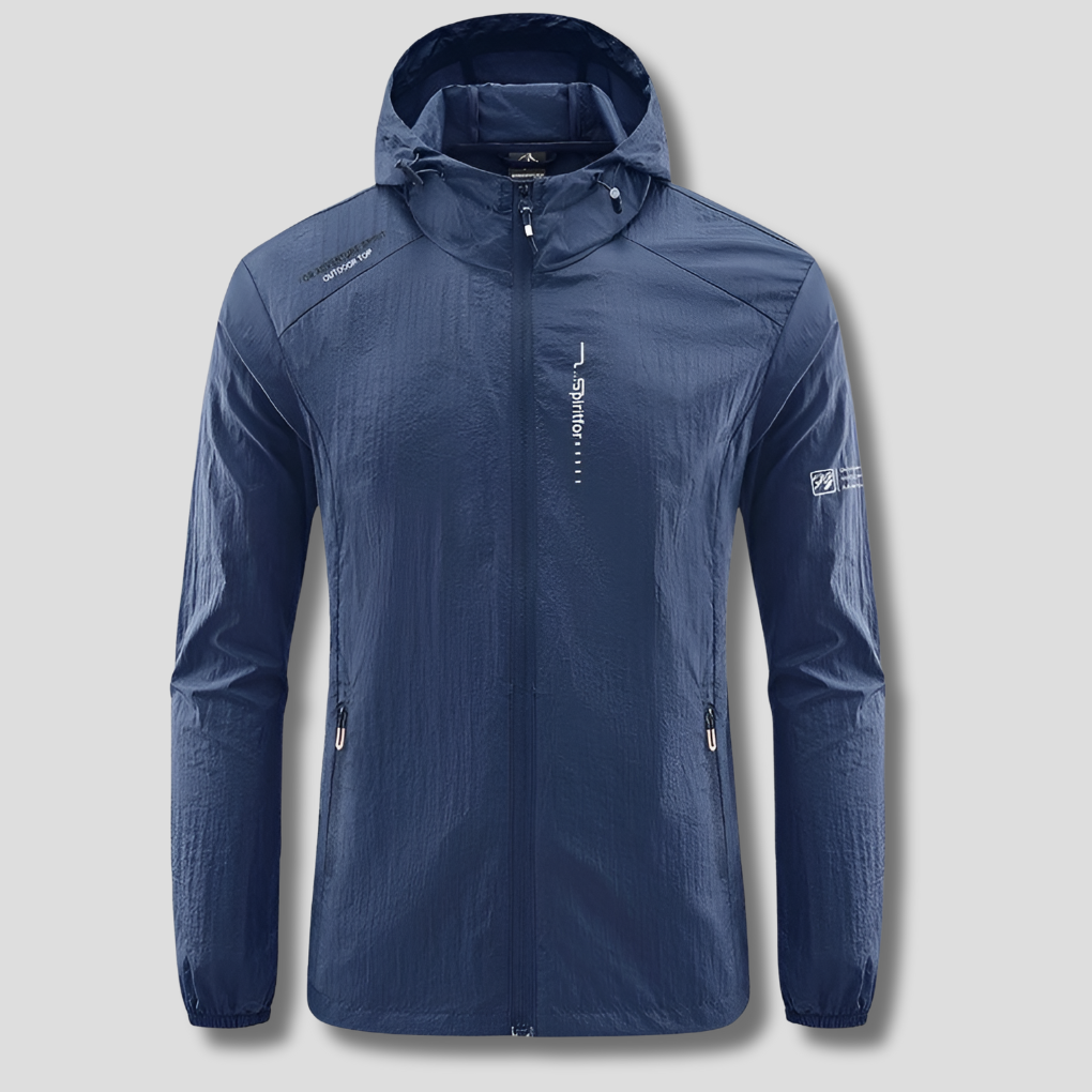 Men's Lightweight Hooded Windbreaker Jacket