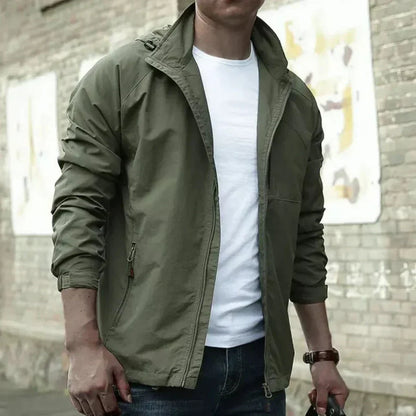 Niki | Men's Lightweight Stand Collar Zip Jacket