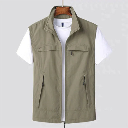 Men's Lightweight Zip Vest for Outdoor Activities