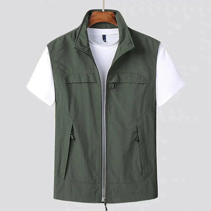 Men's Lightweight Zip Vest for Outdoor Activities