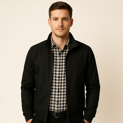Men's Zip-Front Windbreaker Bomber Jacket