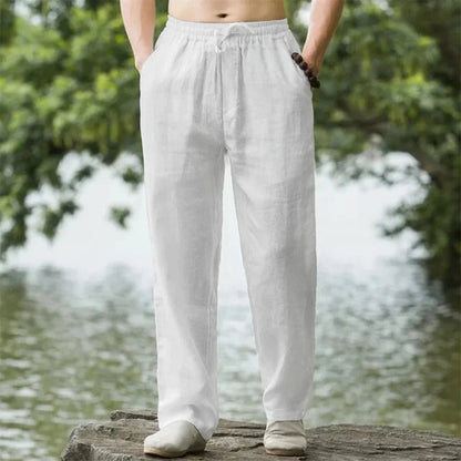 Men's Relaxed Fit Linen Lounge Pants
