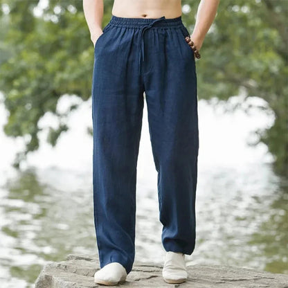 Men's Relaxed Fit Linen Lounge Pants