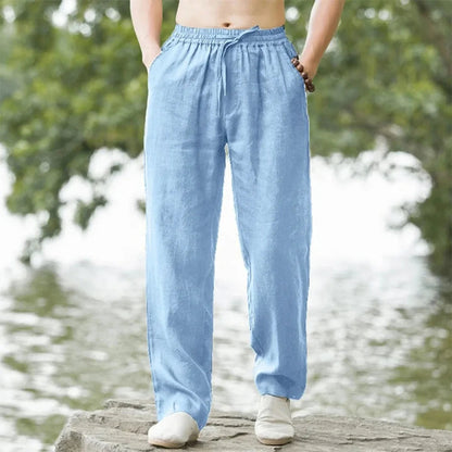 Men's Relaxed Fit Linen Lounge Pants