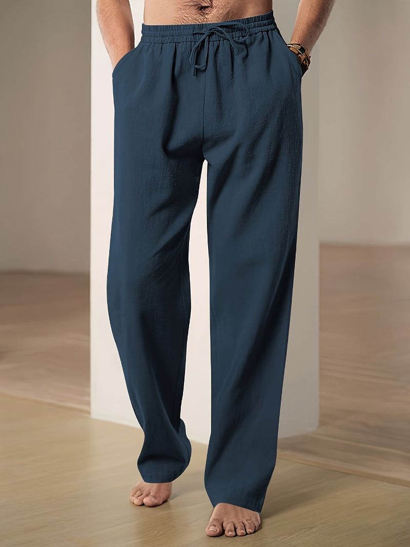 Breathable Linen Drawstring Lounge Pants