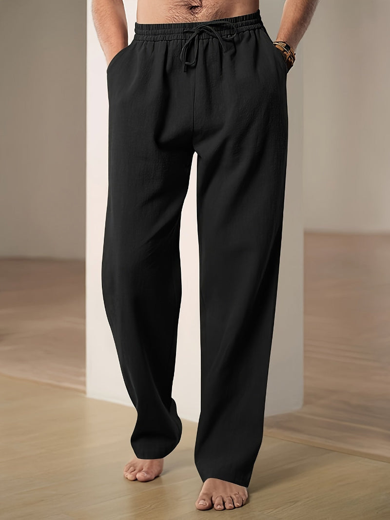 Breathable Linen Drawstring Lounge Pants
