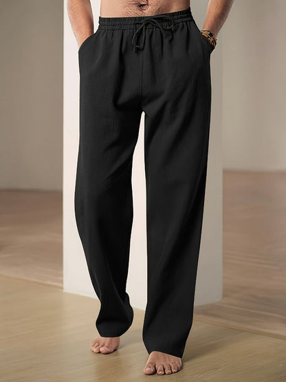 Breathable Linen Drawstring Lounge Pants