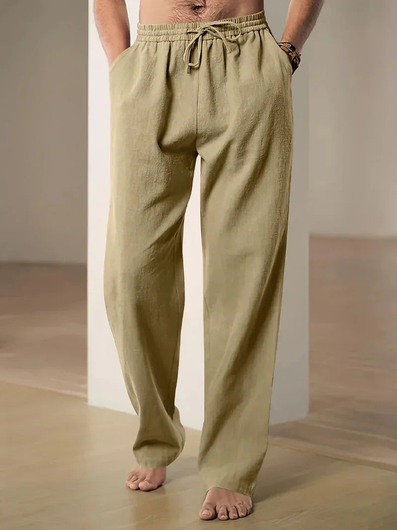 Breathable Linen Drawstring Lounge Pants