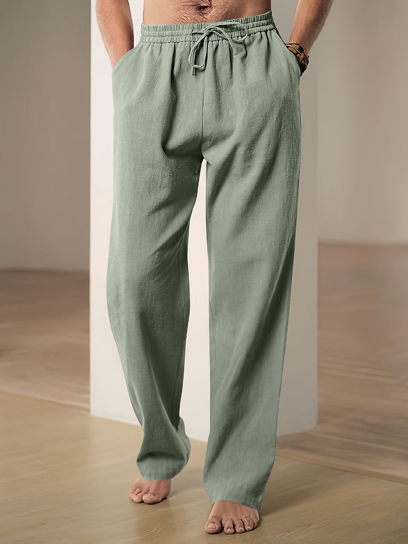 Breathable Linen Drawstring Lounge Pants