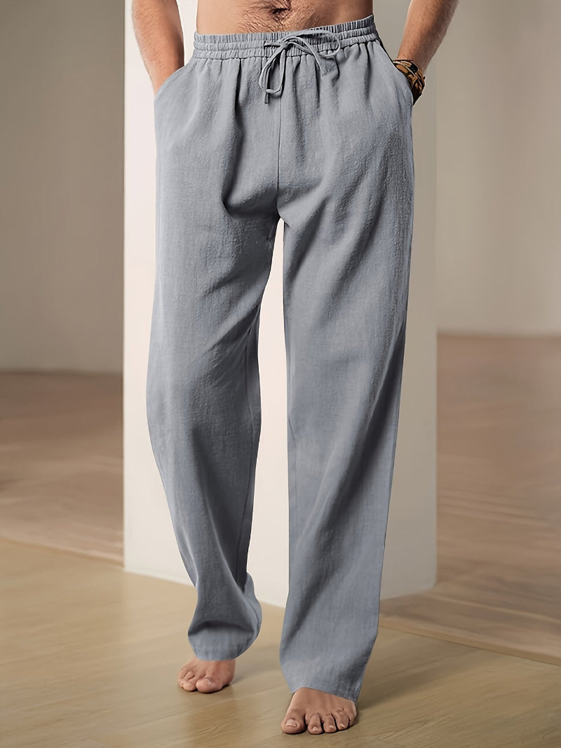 Breathable Linen Drawstring Lounge Pants