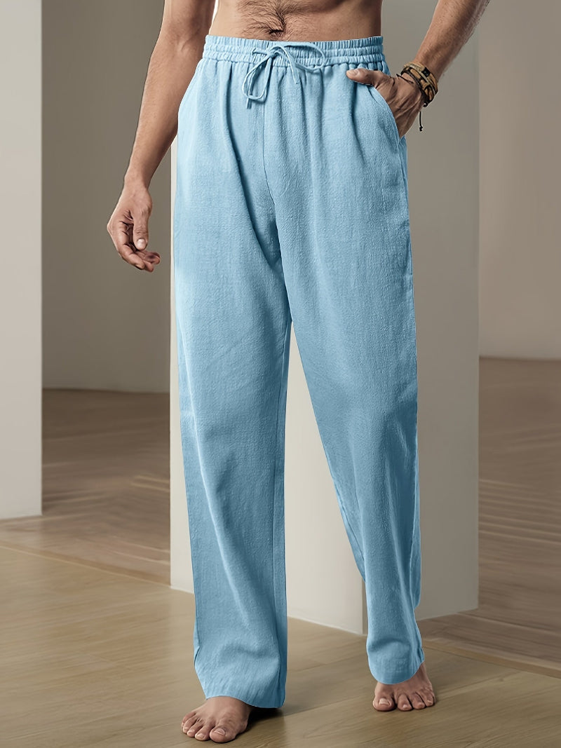Breathable Linen Drawstring Lounge Pants