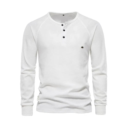 Niki | Men's Long Sleeve Button Neck Shirt