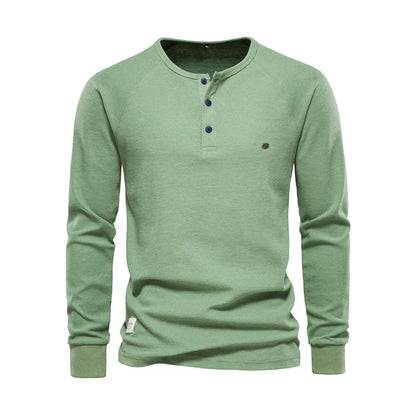 Niki | Men's Long Sleeve Button Neck Shirt