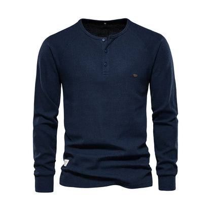 Niki | Men's Long Sleeve Button Neck Shirt