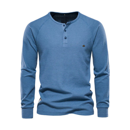Niki | Men's Long Sleeve Button Neck Shirt