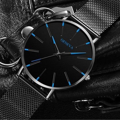 Niki | Men's Minimalist Watch - Slim Black Analog